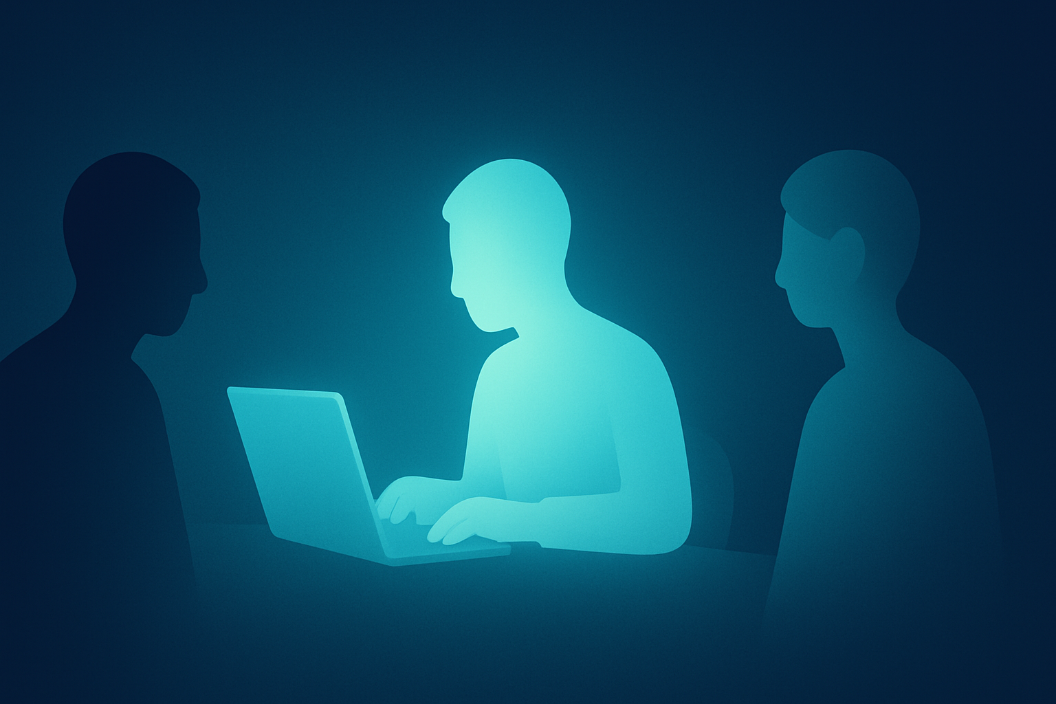Banner abstracto que representa dos tomadores de notas con IA comparados